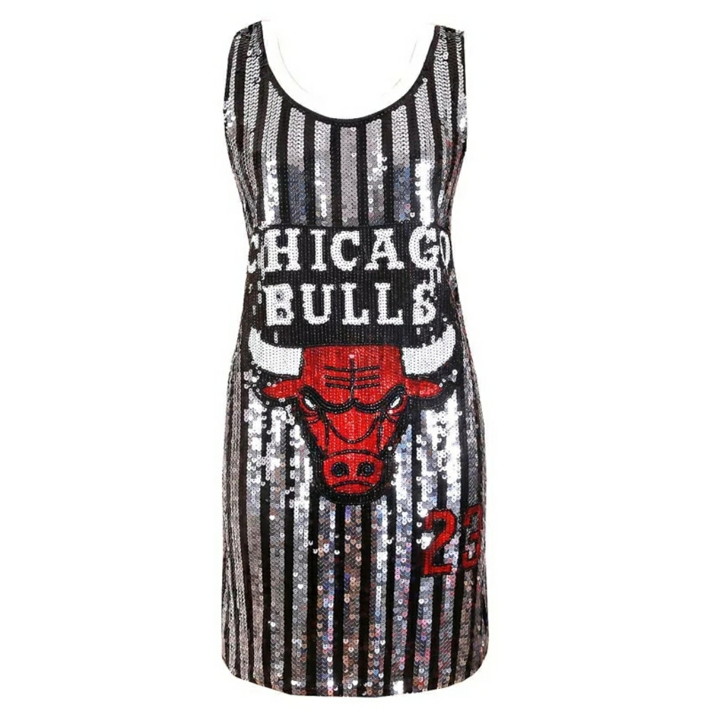 Sequins Chicago Bulls Jersey dress